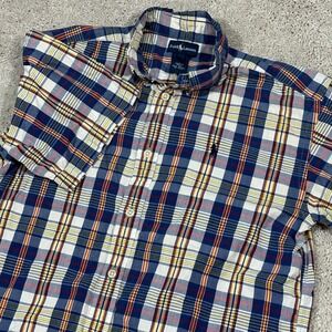 Ralph Lauren Kids XL Plaid Short Sleeve Button Down Shirt